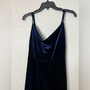 Beautiful Lulus Dark Blue Velvet Maxi Dress
